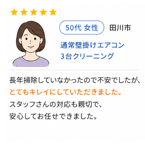 お客様の声（田川市）