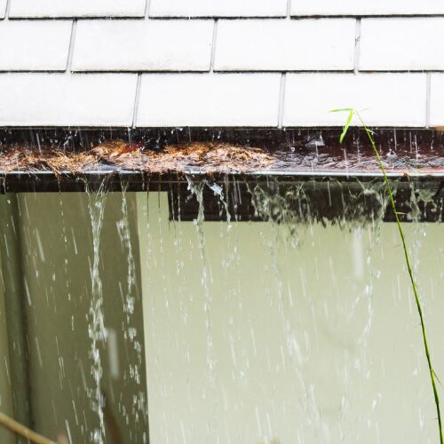 雨水のオーバーフロー